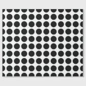 黒い水玉模様の包装紙 ラッピングペーパー (フラット)