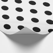 黒い水玉模様の包装紙 ラッピングペーパー (コーナー)