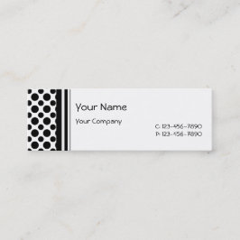 黒い水玉模様の名刺テンプレート スキニー名刺
