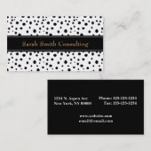 黒い水玉模様の名刺 名刺 (正面/裏面)