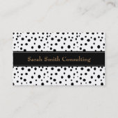 黒い水玉模様の名刺 名刺 (正面)