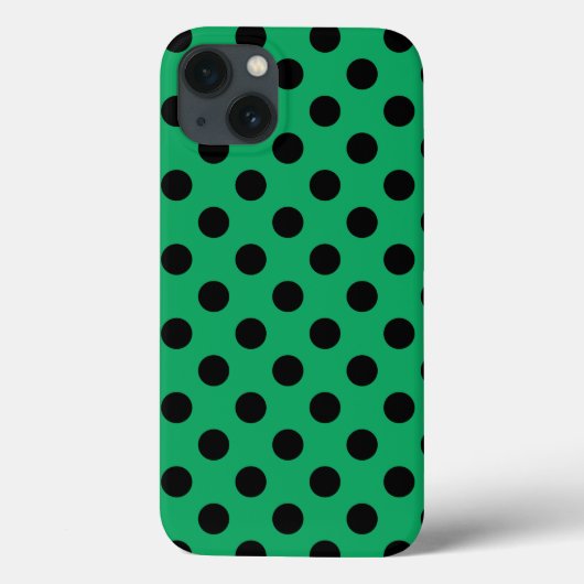 黒い水玉模様の新鮮な緑のCase-Mate iPhone c Case-Mate iPhoneケース (裏面)