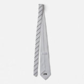 黒い水玉模様の画面の円のパターン(灰色) ネクタイ (裏面)