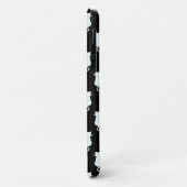 黒い水玉模様の背景に白猫 Case-Mate iPhoneケース (裏面/左)