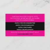 黒い水玉模様は及び縞で飾ります 名刺 (裏面)