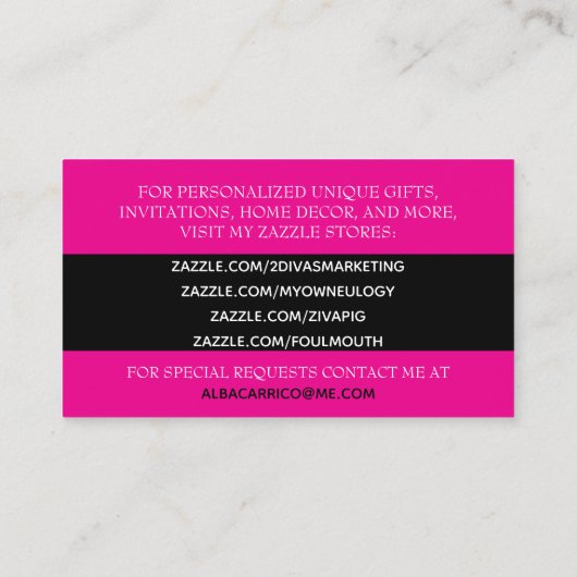 黒い水玉模様は及び縞で飾ります 名刺 (裏面)