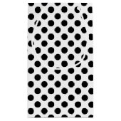 黒い水玉模様を白に スモールペーパーバッグ (裏面)