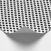 黒い水玉模様を白に ラッピングペーパー (角)