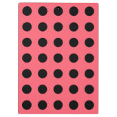 黒い水玉模様オンサンゴ クリップボード (裏面)