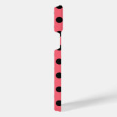 黒い水玉模様オンサンゴ iPhoneケース (右側面)