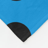 黒い水玉模様オンスカイブルー フリースブランケット (角)