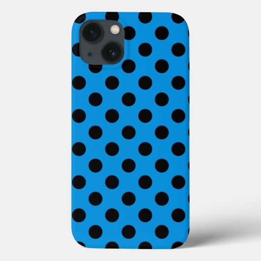 黒い水玉模様オンスカイブルーCase-Mate iPhoneケース Case-Mate iPhoneケース (裏面)
