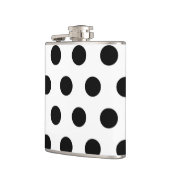 黒い水玉模様オンホワイト フラスク (左)