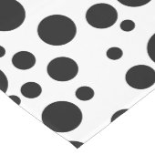黒い水玉模様オンホワイト | ミディアムテーブルランナー (コーナー)