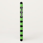 黒い水玉模様オンライムグリーン Case-Mate iPhoneケース (裏面/左)