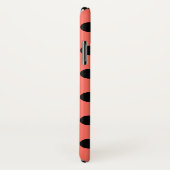 黒い水玉模様オンリビングサンゴ Case-Mate iPhoneケース (裏面/右)