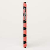 黒い水玉模様オンリビングサンゴ Case-Mate iPhoneケース (裏面/左)