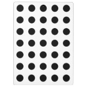 黒い水玉模様オン白 クリップボード (裏面)