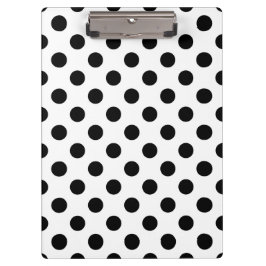 黒い水玉模様オン白 クリップボード