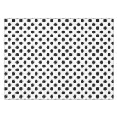 黒い水玉模様オン白 テーブルクロス (正面(横))