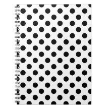 黒い水玉模様オン白