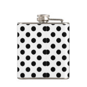 黒い水玉模様オン白 フラスク (裏面)