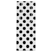 黒い水玉模様オン白 ワインギフトバッグ (正面)