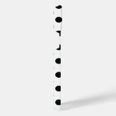 黒い水玉模様オン白 iPhoneケース (右側面)