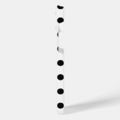 黒い水玉模様オン白 iPhoneケース (左側面)