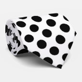 黒い水玉模様ネクタイ ネクタイ (ロール)
