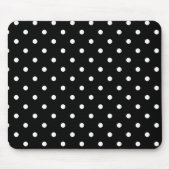 黒い水玉模様 マウスパッド (正面)