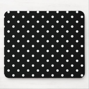 黒い水玉模様 マウスパッド