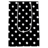 黒い水玉模様 ミディアムペーパーバッグ (裏面)