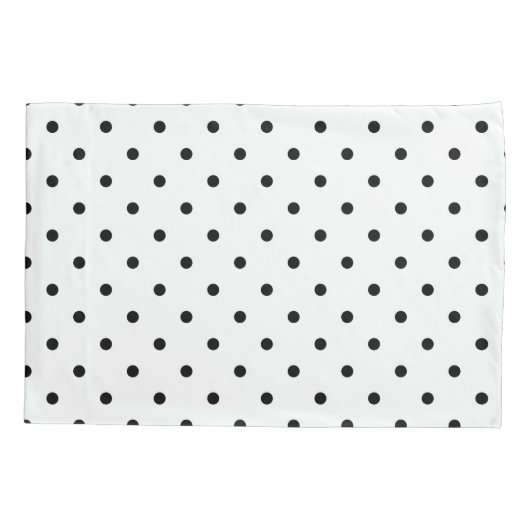 黒い水玉模様 枕カバー (裏面)