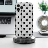 黒い水玉模様、水玉柄、ドット、ドット柄 iPhoneケース
