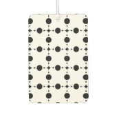 黒い水玉模様、水玉模様パターン、ドット点々のある、 カーエアーフレッシュナー (正面)