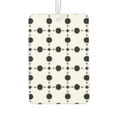 黒い水玉模様、水玉模様パターン、ドット点々のある、 カーエアーフレッシュナー (裏面)