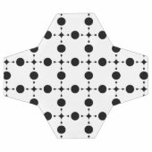 黒い水玉模様、水玉模様パターン、ドット点々のある、 サッカーボール (フラット)