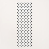 黒い水玉模様、水玉模様パターン、ドット点々のある、 ヨガマット (正面)