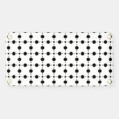 黒い水玉模様、水玉模様パターン、ドット点々のある、 横断幕 (横)