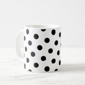 黒い水玉 コーヒーマグカップ (正面左)