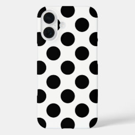 黒い水玉 iPhone 16ケース