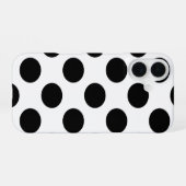 黒い水玉 iPhone 16ケース (裏面横)