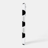 黒い水玉 iPhone 16ケース (右側面)