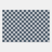 黒い氷の市松模様 ラッピングペーパーシート (正面2)