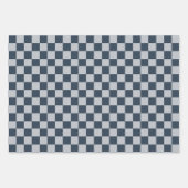黒い氷の市松模様 ラッピングペーパーシート (正面)