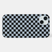 黒い氷の市松模様 iPhoneケース (裏面横)