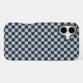 黒い氷の市松模様 iPhoneケース (裏面横)