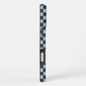 黒い氷の市松模様 iPhoneケース (右側面)
