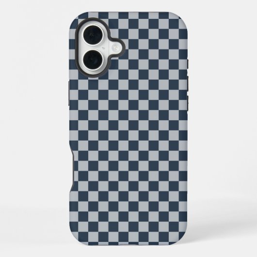 黒い氷の市松模様 iPhoneケース (裏面)
